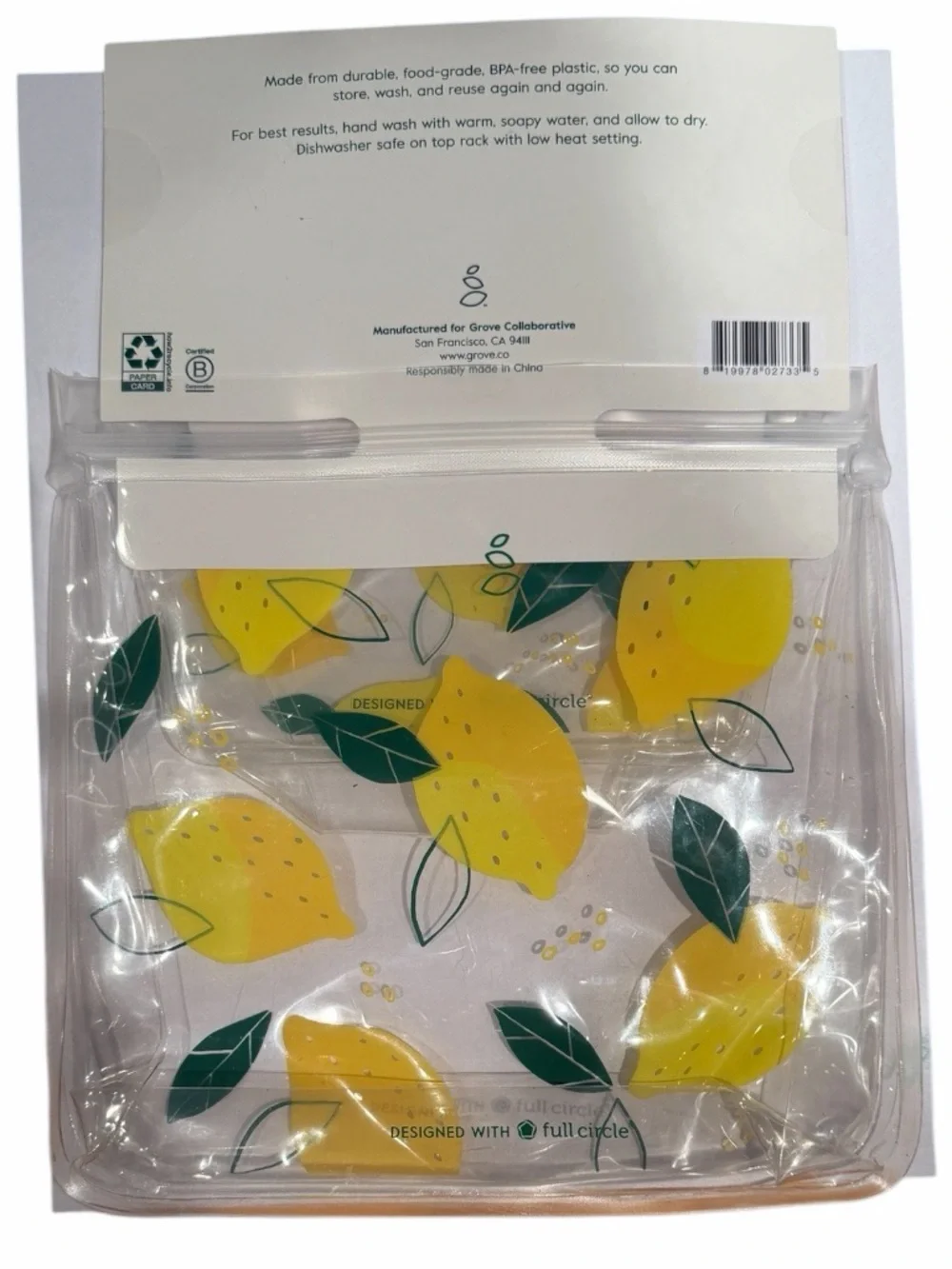Grove Collaborative x Full Circle Reusable Bag Set - 1 Snack & 1 Sandwich Bag NW